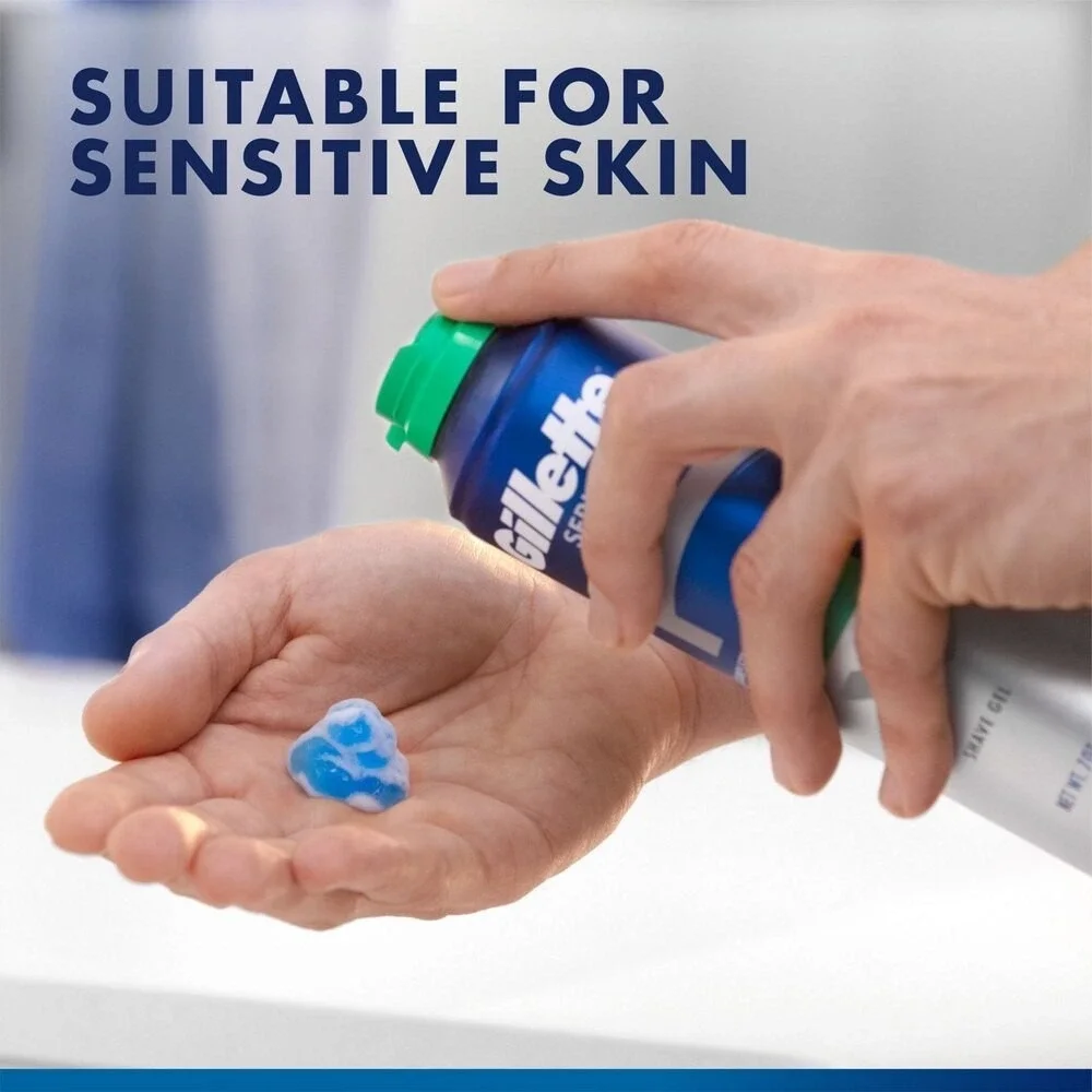 4 Pack Gillette Series Sensitive Shave Gel Aloe Vera 7oz Men Face Shaving Gel
